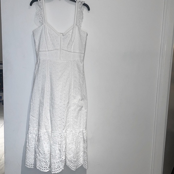 Parker Genevieve Long Eyelet Dress - Ivory - Picture 2 of 9